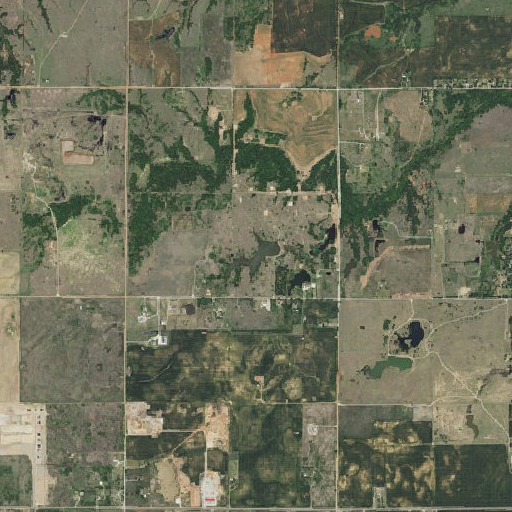 Aerial imagery of Lake Hellums, OK
