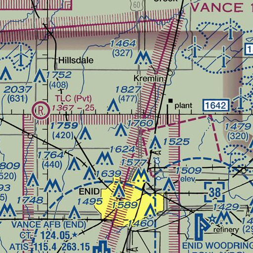 FAA VFR chart of Oknoname 04709 Dam, OK