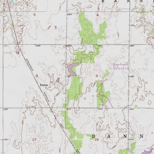 USGS 24K topo map of Oknoname 04703 Dam, OK