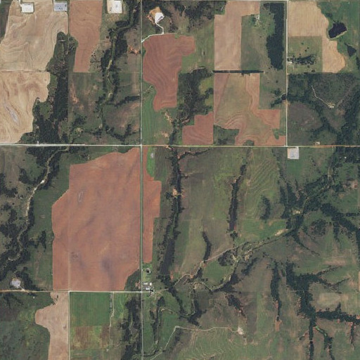 Aerial imagery of Nelson Burns Dam, OK