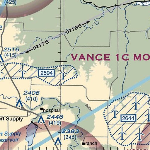 FAA VFR chart of Kinney 5 Dam, OK