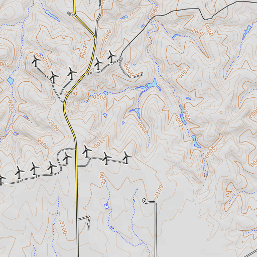 OpenTopoMap map of Kinney 5 Dam, OK