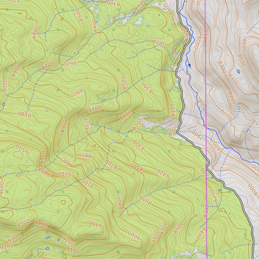 OpenTopoMap map of Poison Park, CO