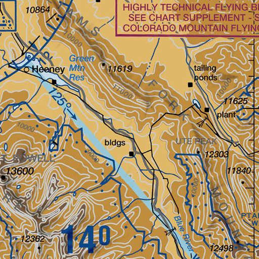 FAA VFR chart of Target Bluff, CO