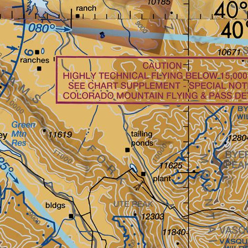 FAA VFR chart of Ute Park School, CO