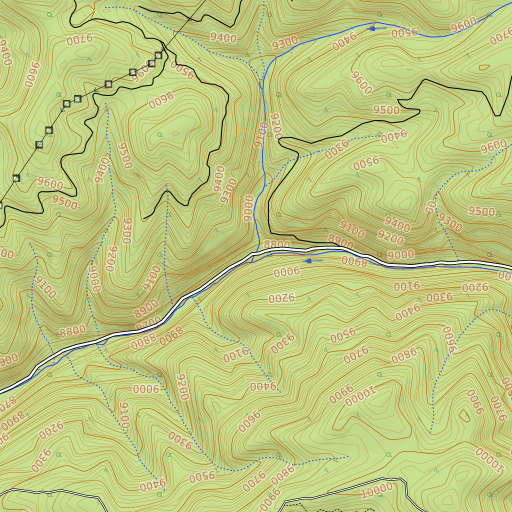 OpenTopoMap map of Cook Creek, CO