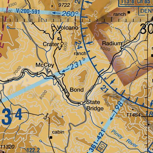 FAA VFR chart of Kayser Spring, CO
