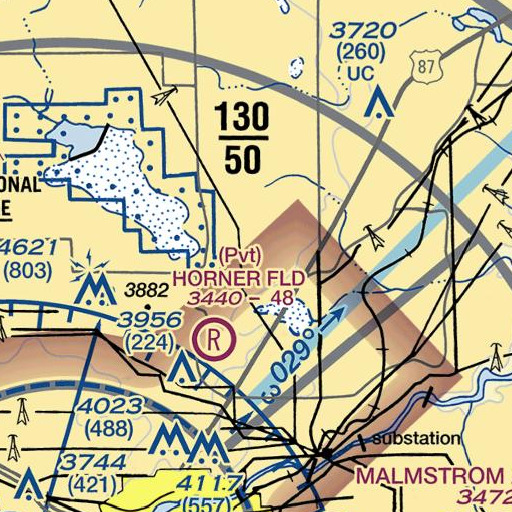FAA VFR chart of Pershing School (historical), MT