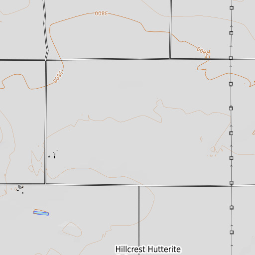 OpenTopoMap map of Mann School (historical), MT