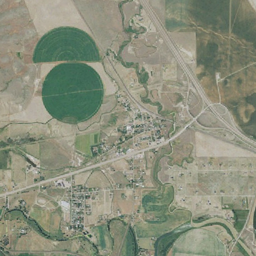 Aerial imagery of Vaughn School, MT