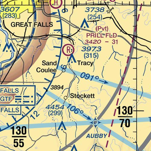 FAA VFR chart of Centerville School, MT