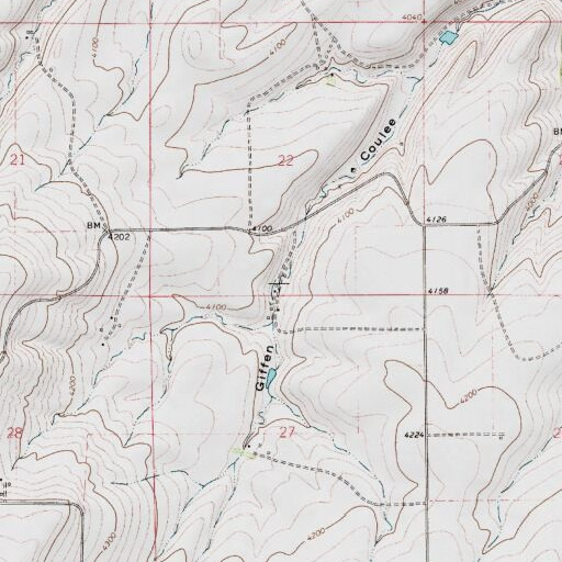 USGS 24K topo map of Fleming School (historical), MT