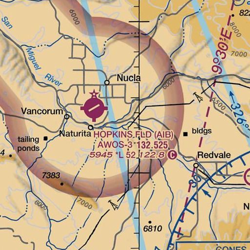 FAA VFR chart of Hamilton Creek, CO