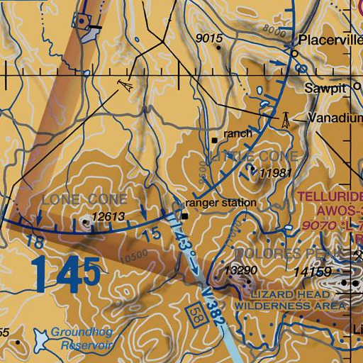 FAA VFR chart of Miller Spring, CO