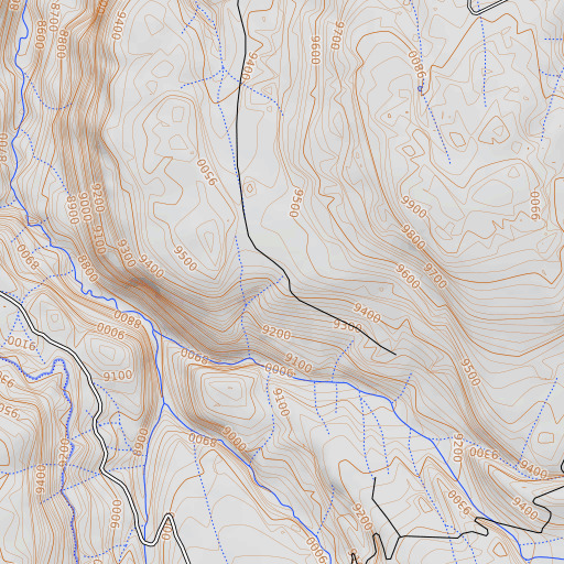 OpenTopoMap map of Miller Spring, CO