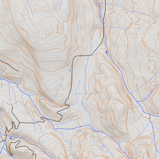OpenTopoMap map of Dempsey Meadows, CO