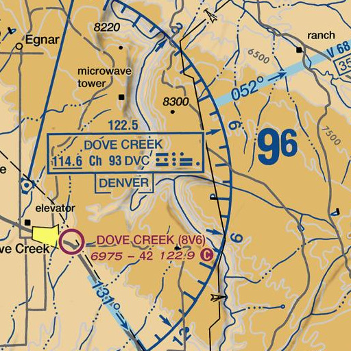FAA VFR chart of Big Spring Gulch, CO