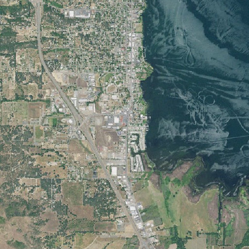 Aerial imagery of Shoreline Shopping Center, CA
