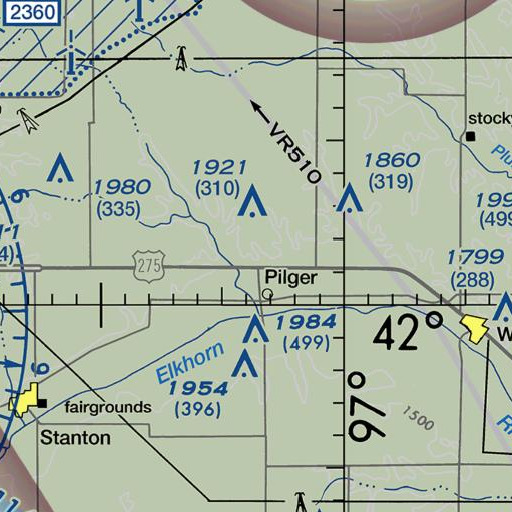 FAA VFR chart of Bordner Dam, NE