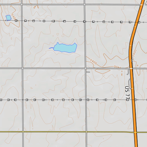 OpenTopoMap map of Upper Big Nemaha Dam 15-E, NE