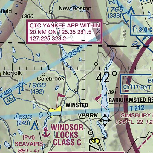 FAA VFR chart of Goodwin Dam, CT