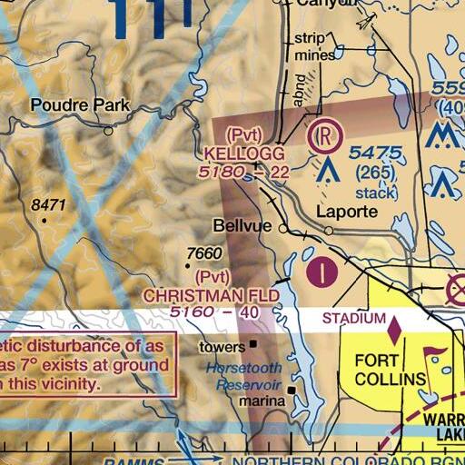 FAA VFR chart of Cloudy Pass, CO