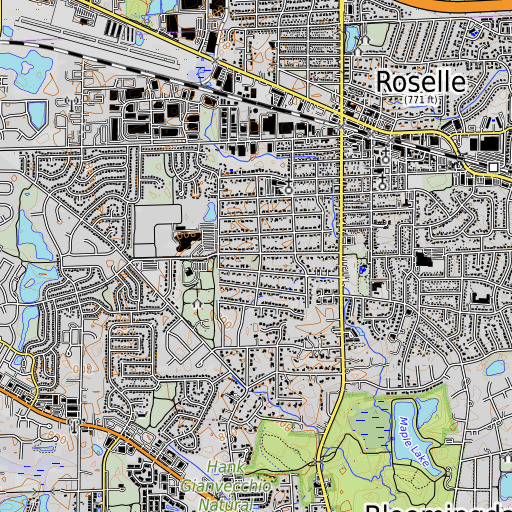 OpenTopoMap map of Valley Park, IL