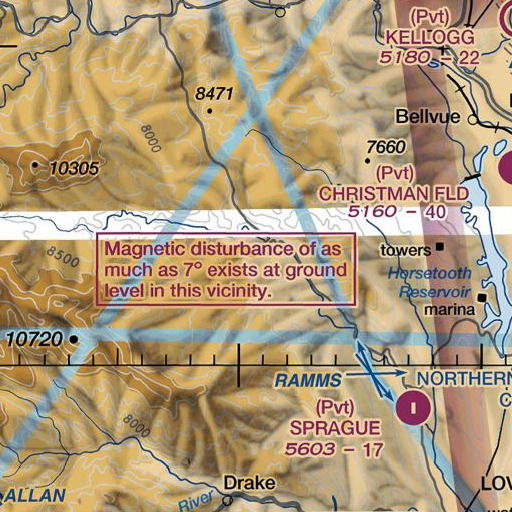 FAA VFR chart of Moody Park, CO