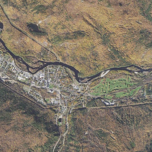 Aerial imagery of Gorham Dam, NH