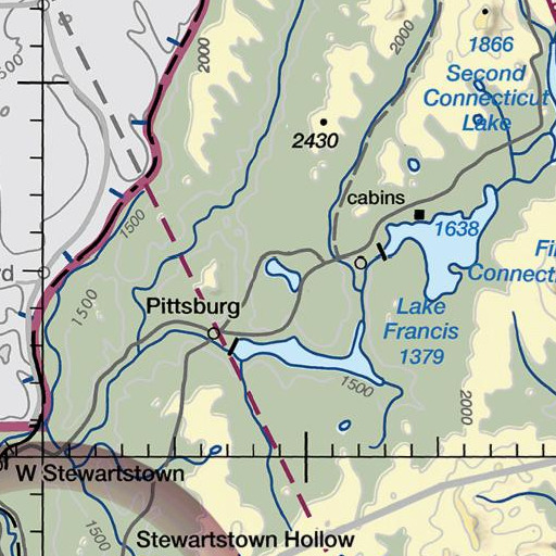 FAA VFR chart of Back Lake, NH
