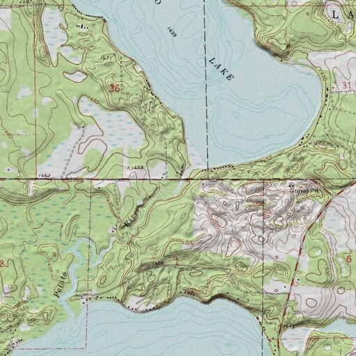 USGS 24K topo map of Potato Lake Dam, MN