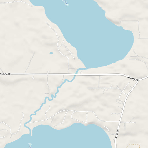 OpenStreetMap map of Potato Lake Dam, MN