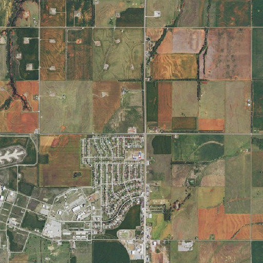 Aerial imagery of Ross School, OK