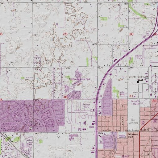 USGS 24K topo map of Northwest Area Park, OK
