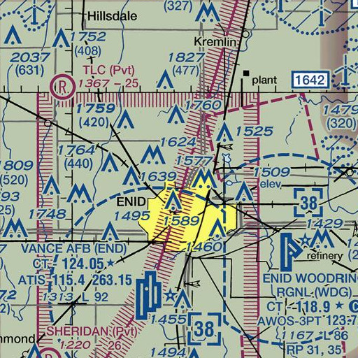 FAA VFR chart of Northwest Area Park, OK