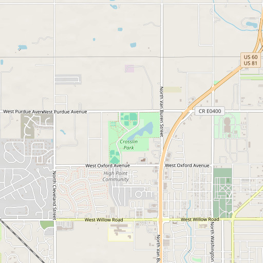 OpenStreetMap map of Northwest Area Park, OK