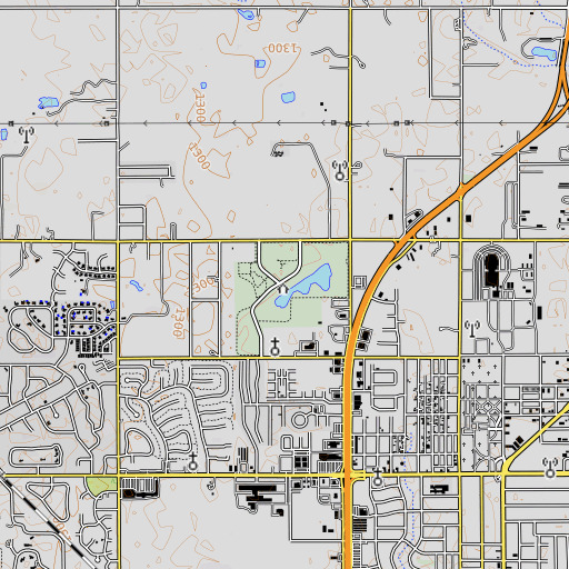 OpenTopoMap map of Northwest Area Park, OK