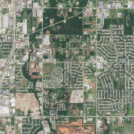 Aerial imagery of Akers Park, OK