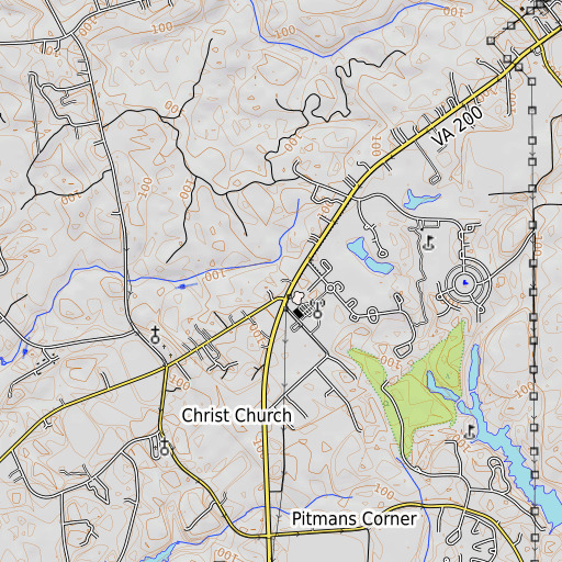 OpenTopoMap map of Mount Jean School, VA