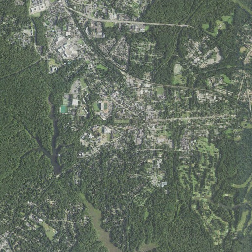 Aerial imagery of Washington Hall, VA