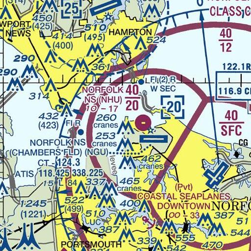 FAA VFR chart of Pier D, VA