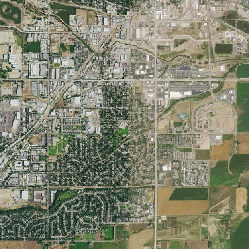 Aerial imagery of Burlington School, CO