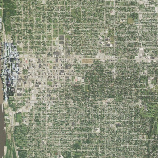 Aerial imagery of Quincy Junior High School, IL