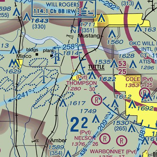 FAA VFR chart of Tuttle Intermediate School, OK