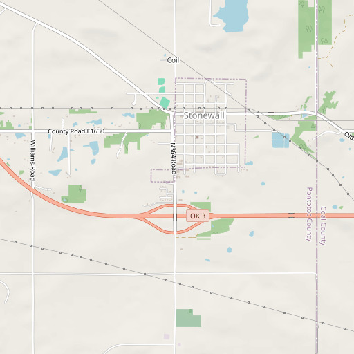 OpenStreetMap map of Stonewall Elementary School, OK