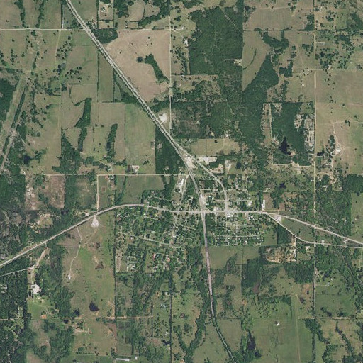 Aerial imagery of Ravia Elementary School, OK