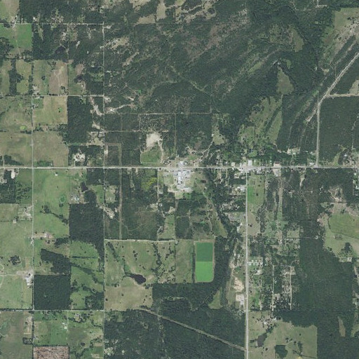 Aerial imagery of Rattan Elementary School, OK