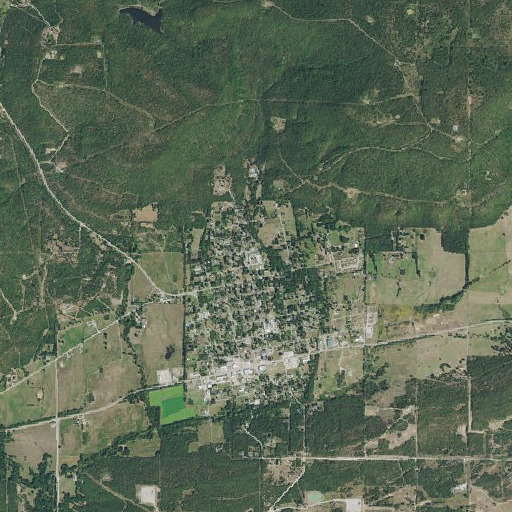 Aerial imagery of Quinton Elementary School, OK