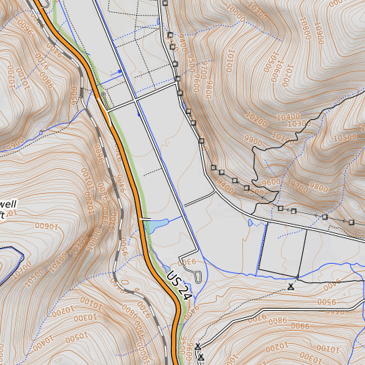 OpenTopoMap map of Eagle Park, CO