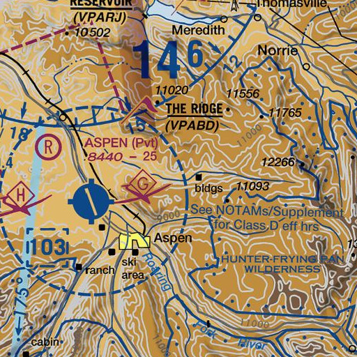 FAA VFR chart of Sawmill Creek, CO